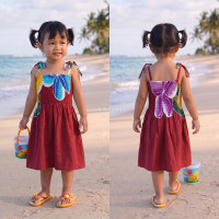 Hand Painted Rayon Kids Dress